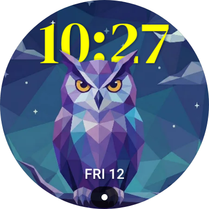 Owl illustration watch face